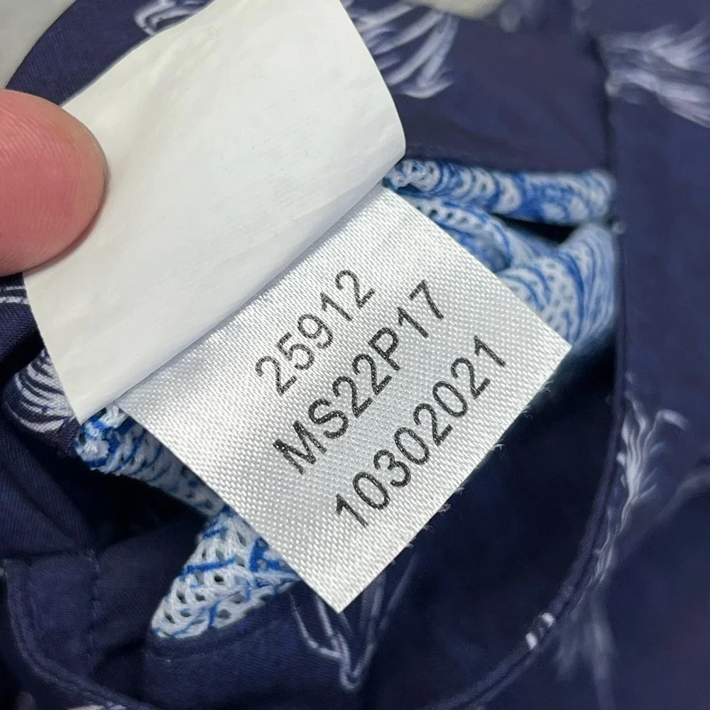 Peter Millar Seaside Board Shorts Mens XL Blue Koi Fish Print Lined Beachwear